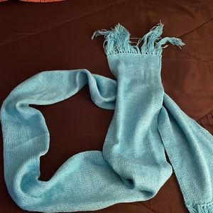 🔥Sale🔥2 for $6..Beautiful teal blue scarf with fringes at  end..NWOT
